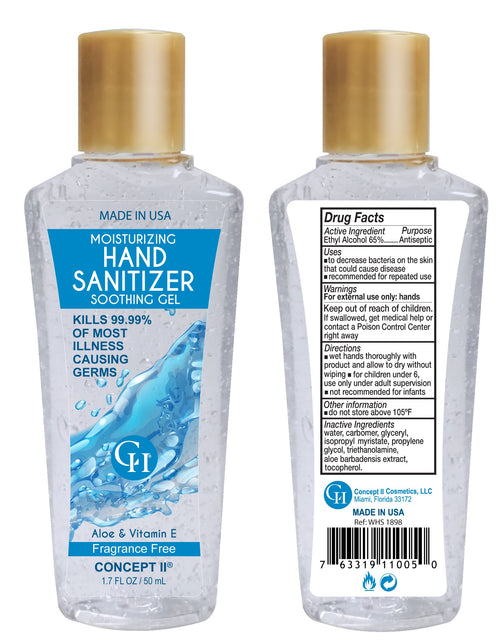 Concept II Moisturizing Hand Sanitizer – Soothing Gel (5 Bottles) - *Hype Nail Polish